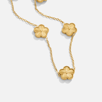 Golden Clover Cluster Necklace