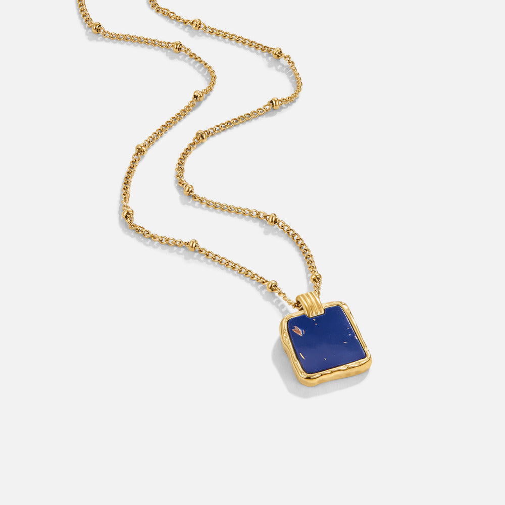 Astoria Blue Stone Pendant Necklace - Beautiful Earth Boutique