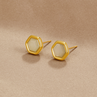 Eva Moonstone Stud Earrings