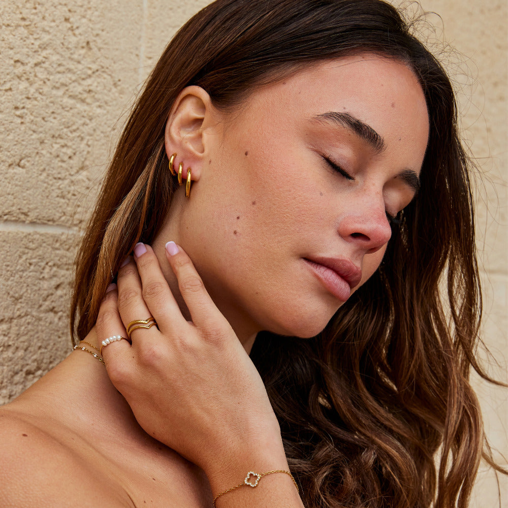 Gold Trio Mini Hoop Set - Beautiful Earth Boutique