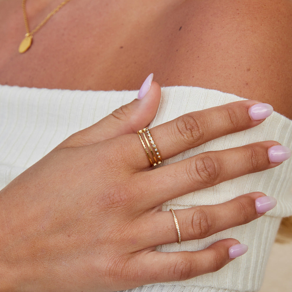 Layered Elowyn Crystal Ring - Beautiful Earth Boutique