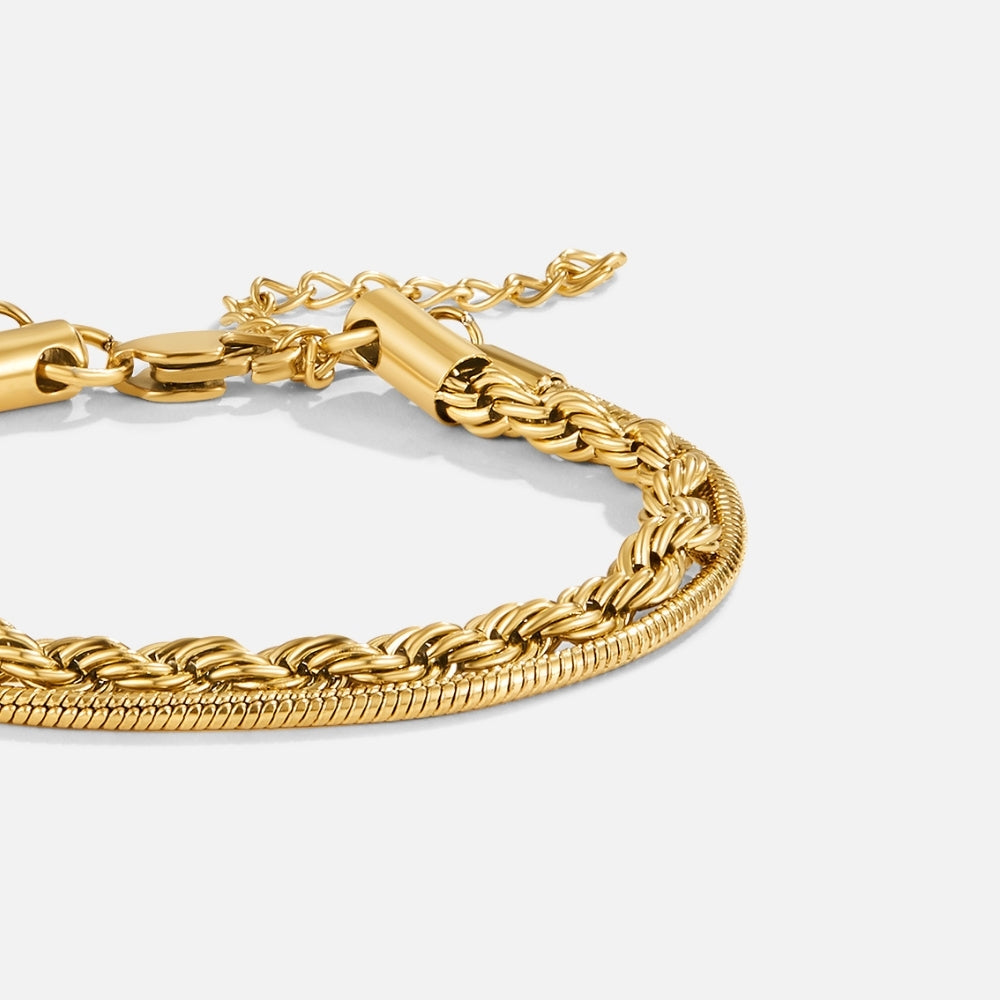 Twisted Leila Layered Bracelet - Beautiful Earth Boutique
