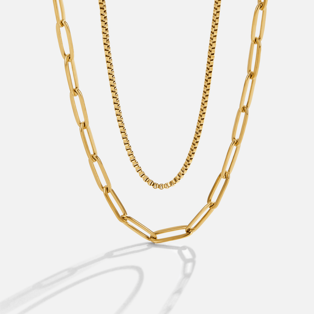 Amanda Layered Gold Chain Necklace - Beautiful Earth Boutique