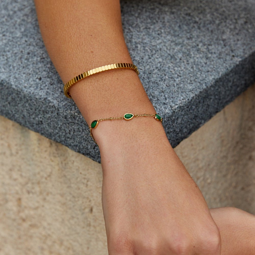 Arizona Green Stone Bracelet - Beautiful Earth Boutique