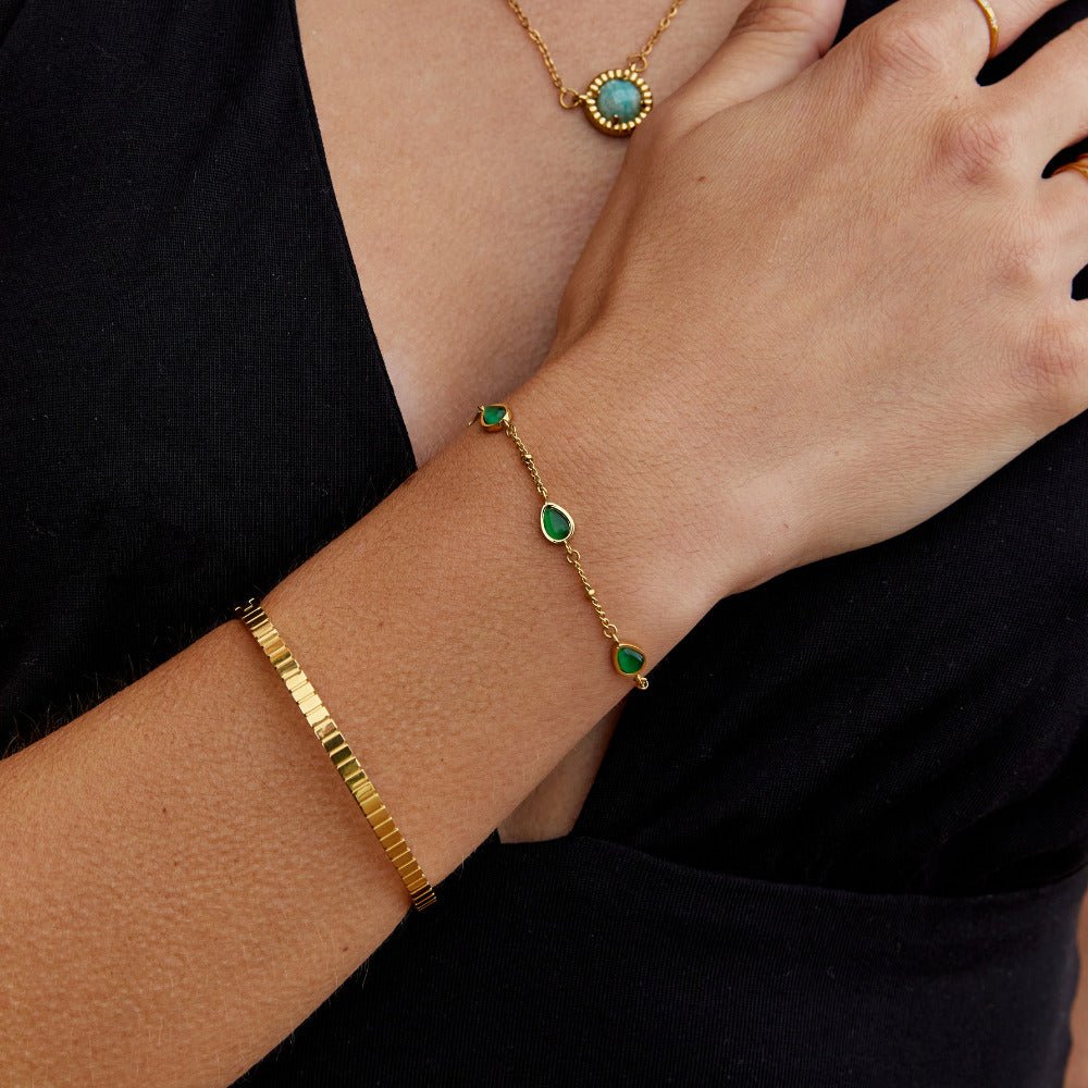 Arizona Green Stone Bracelet - Beautiful Earth Boutique