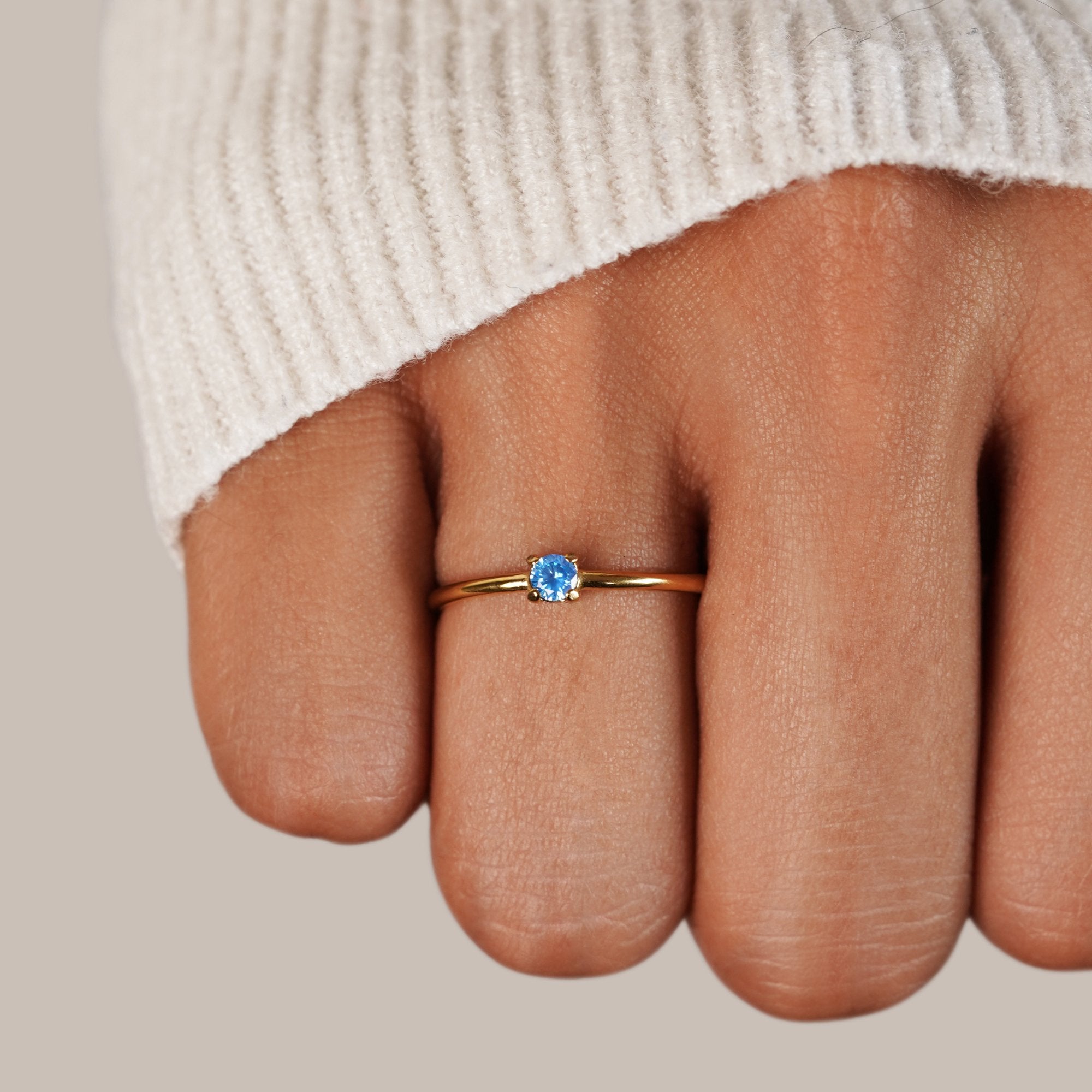 Birthstone 18K Gold Rings - Beautiful Earth Boutique