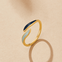 Blue Ocean Waves Wrap Ring - Beautiful Earth Boutique
