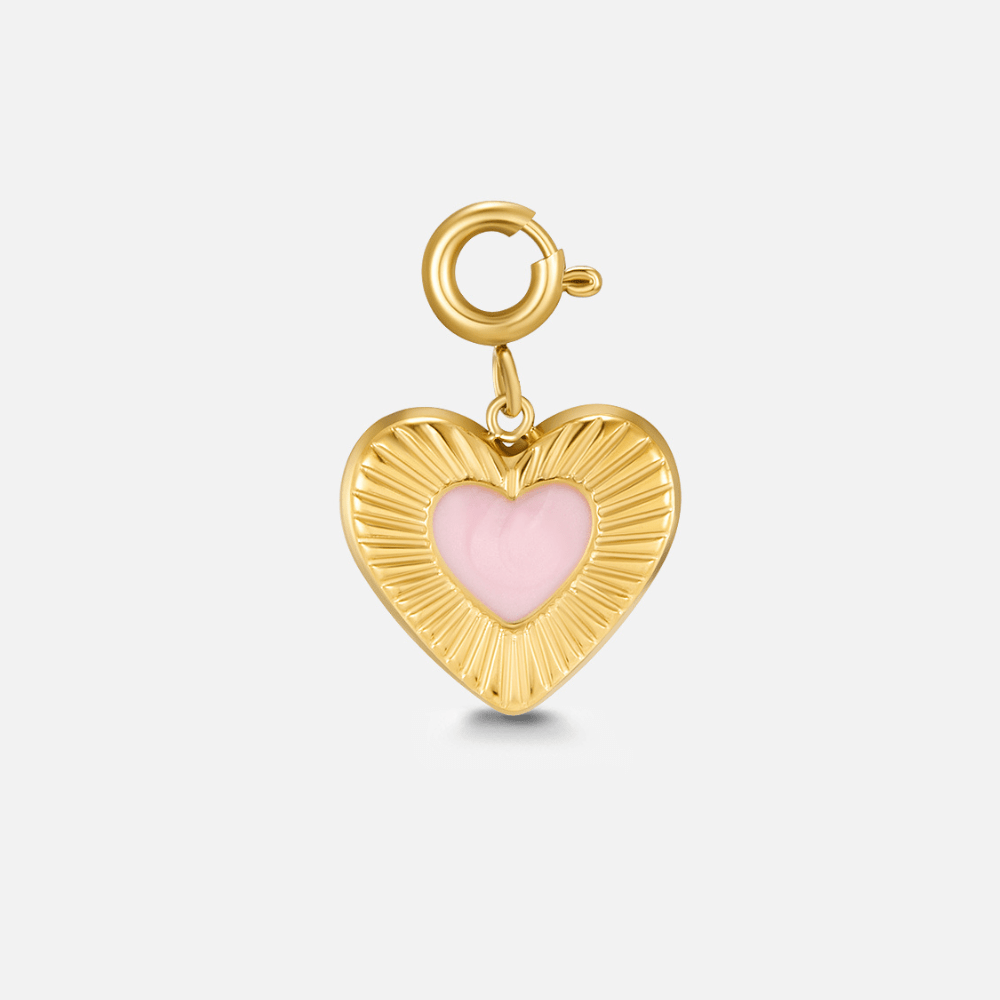 Blush Gold Heart Charm - Beautiful Earth Boutique