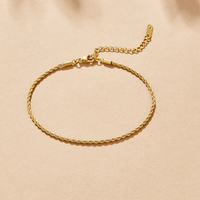 Calla Gold Twisted Chain Anklet - Beautiful Earth Boutique