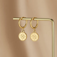Celestial Gold Coin Earrings - Beautiful Earth Boutique