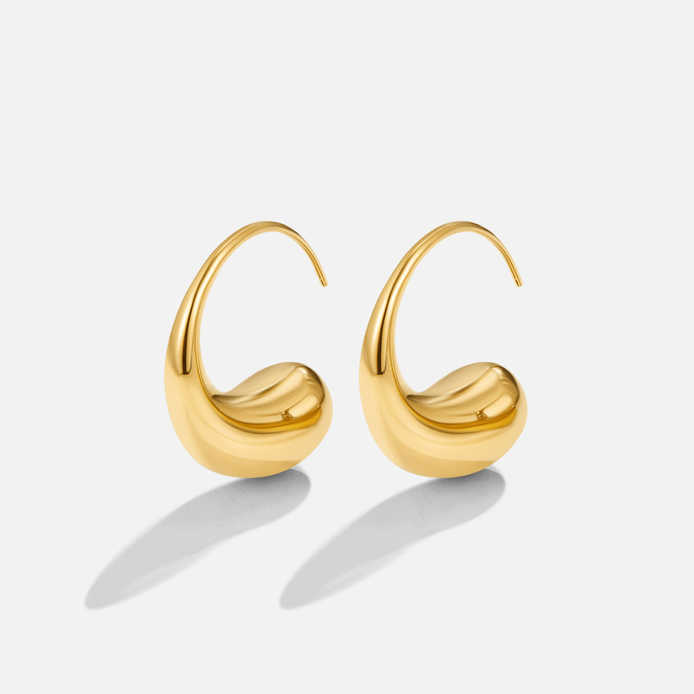 Chunky Gold Teardrop Earrings - Beautiful Earth Boutique