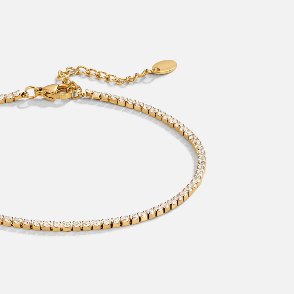 Cordelia Gold Tennis Anklet - Beautiful Earth Boutique