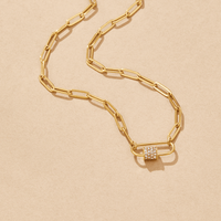 Crystal Paperclip Charm Necklace - Beautiful Earth Boutique