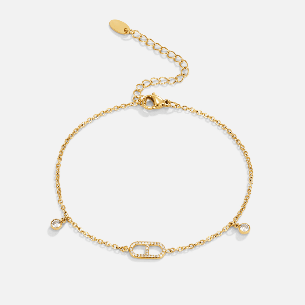 Eliza Gold Crystal Anklet - Beautiful Earth Boutique
