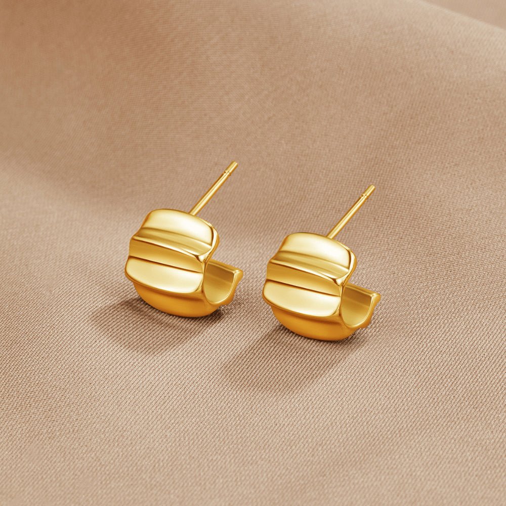 Elsa Mini Wave Hoop Earrings - Beautiful Earth Boutique