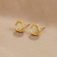 Eva Moonstone Stud Earrings - Beautiful Earth Boutique
