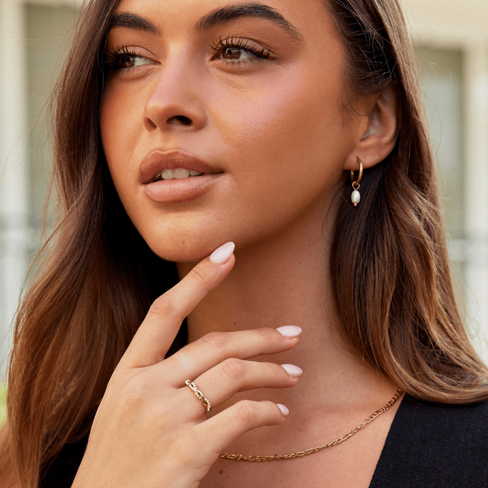 Freshwater Pearl Bella Hoop Earrings - Beautiful Earth Boutique