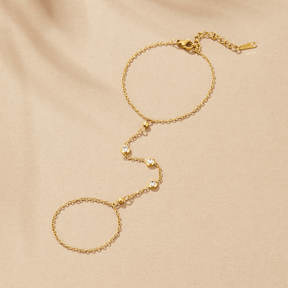 Freya Crystal Hand Chain Bracelet - Beautiful Earth Boutique