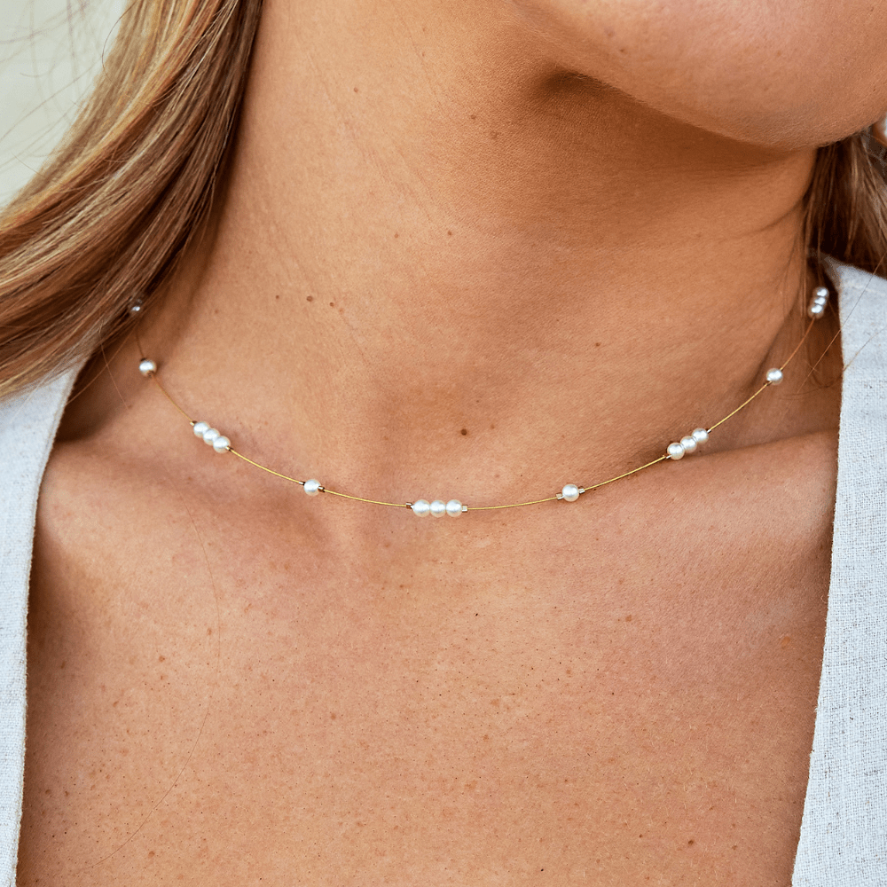 Gigi Pearl Choker Necklace - Beautiful Earth Boutique