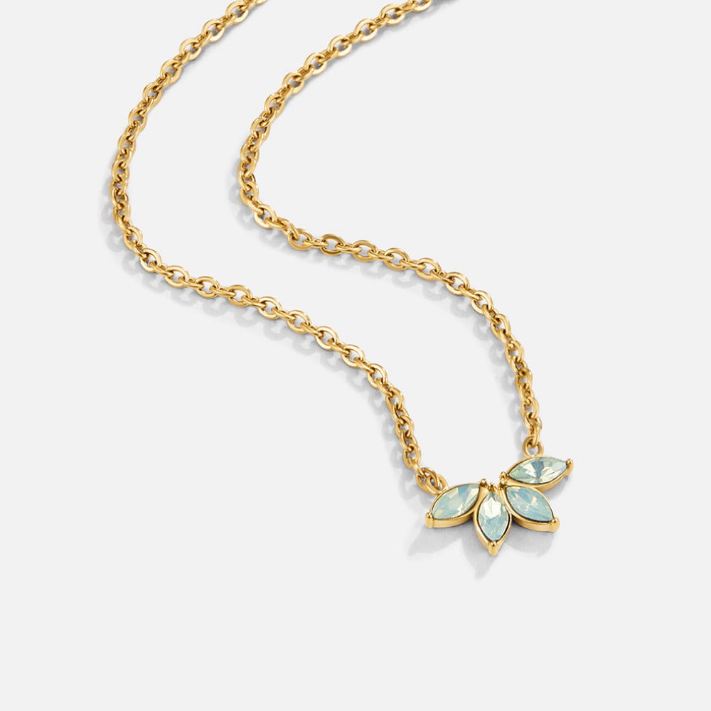 Gold Marquise Petal Necklace - Beautiful Earth Boutique