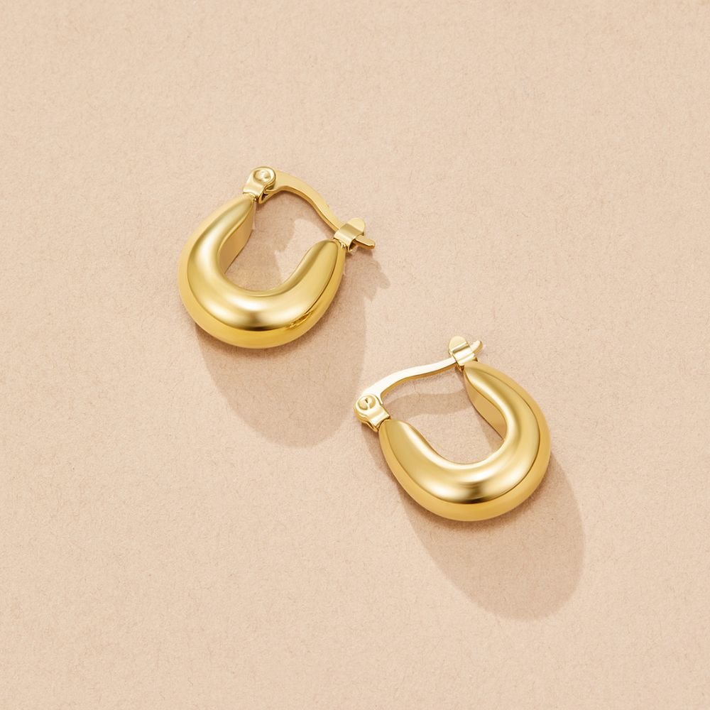 Gold Serenity Hoop Earrings - Beautiful Earth Boutique