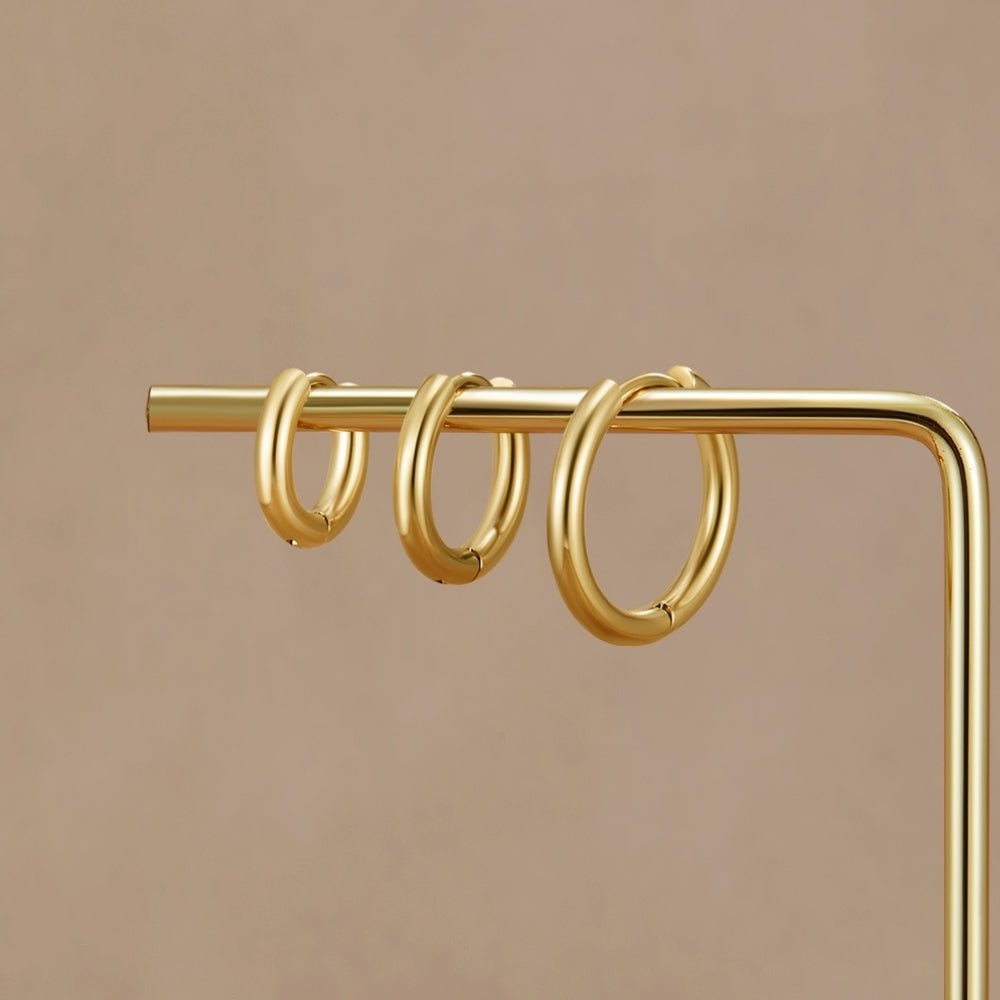 Gold Trio Mini Hoop Set - Beautiful Earth Boutique