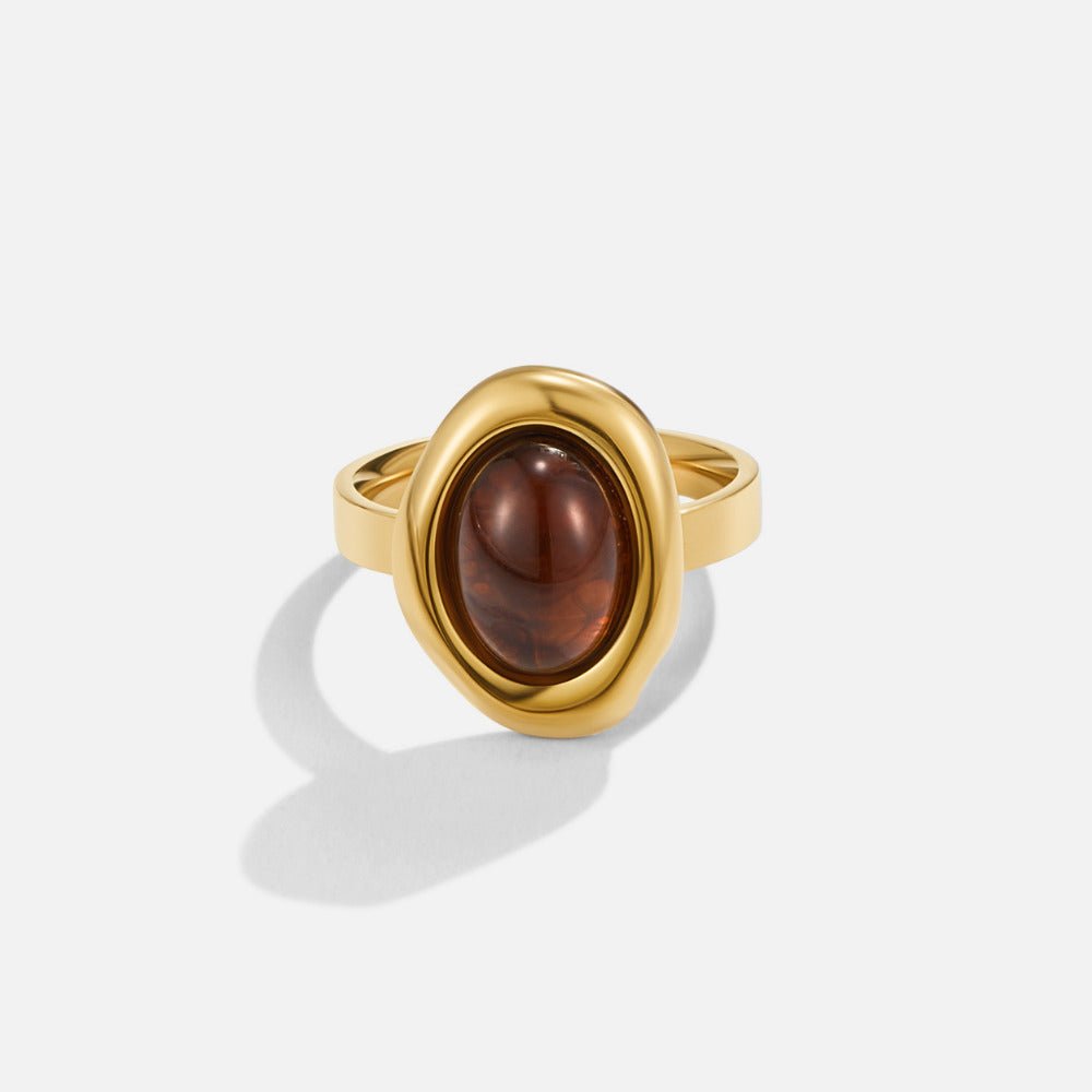 Golden Amber Ring - Beautiful Earth Boutique