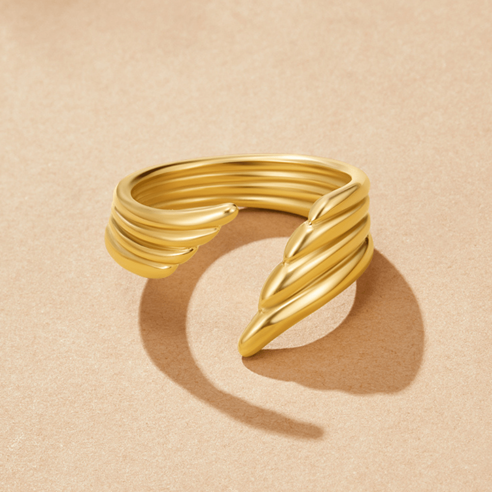 Golden Angel Wing Wrap Ring - Beautiful Earth Boutique