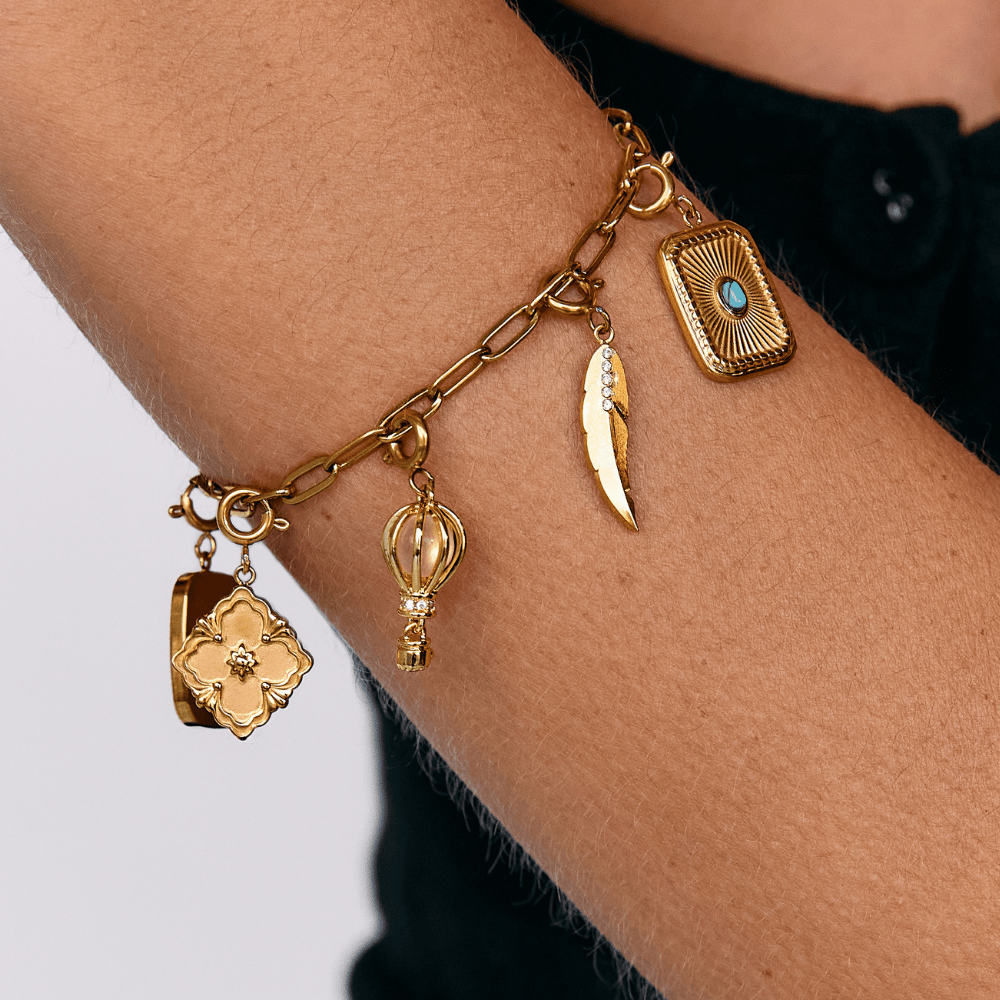 Golden Hot Air Balloon Charm - Beautiful Earth Boutique