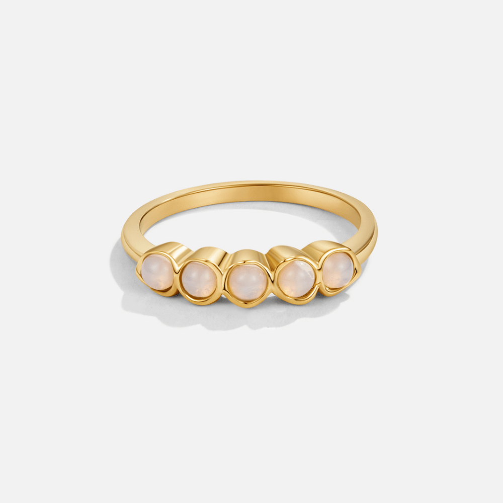 Golden Moonstone Eternity Ring - Beautiful Earth Boutique