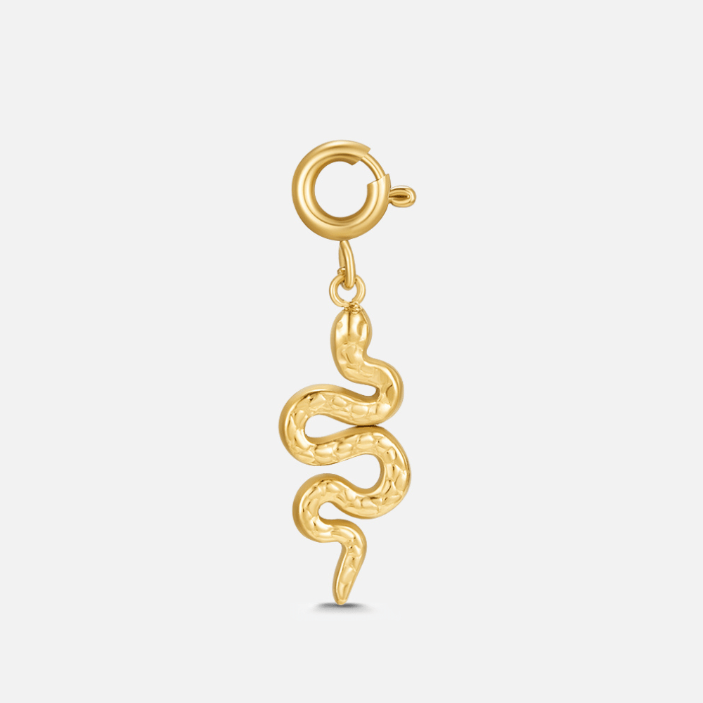 Golden Snake Charm - Beautiful Earth Boutique