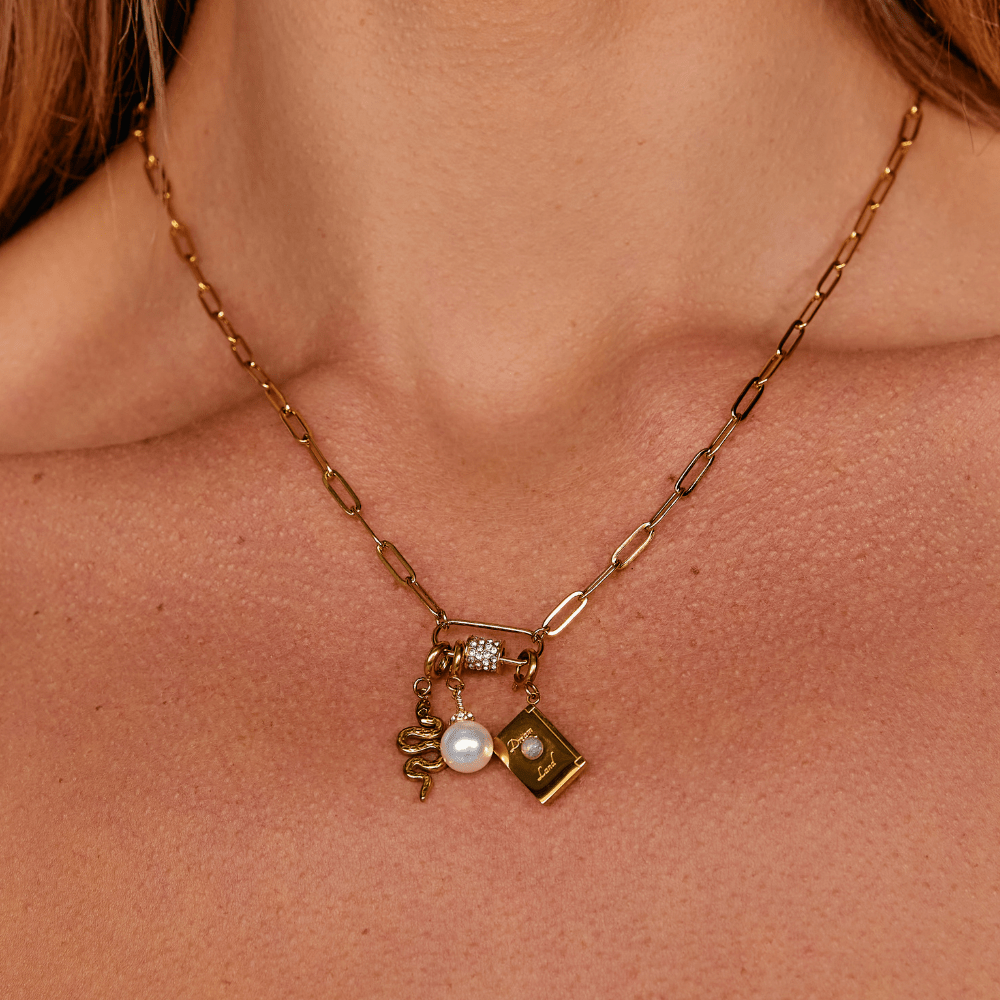 Golden Snake Charm - Beautiful Earth Boutique