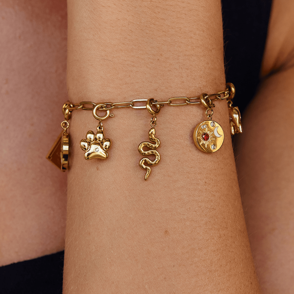 Golden Snake Charm - Beautiful Earth Boutique