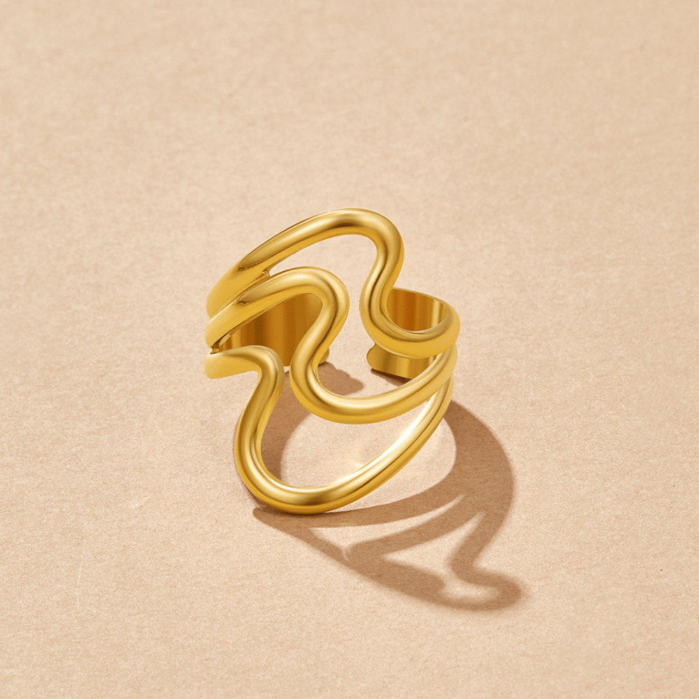 Golden Waves Wrap Ring - Beautiful Earth Boutique