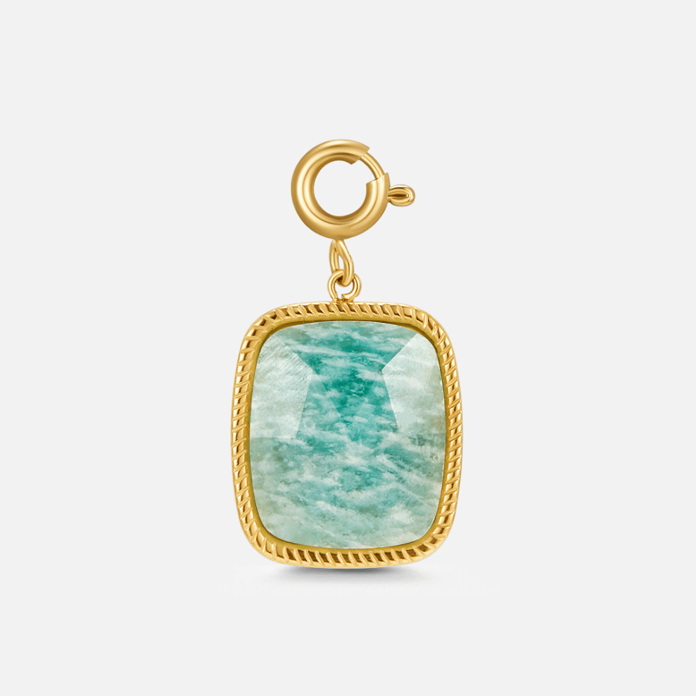 Green Amazonite Stone Charm - Beautiful Earth Boutique