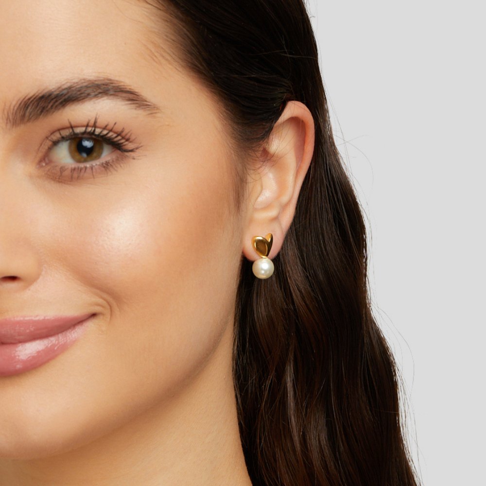 Heart & Pearl Earrings - Beautiful Earth Boutique