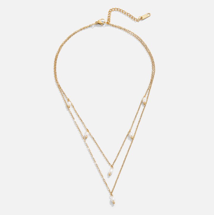 Kayla Pearl Drop Layered Necklace - Beautiful Earth Boutique