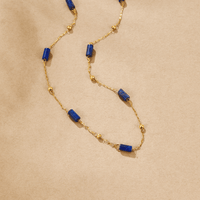 Lapiz Lazuli Bead Necklace - Beautiful Earth Boutique