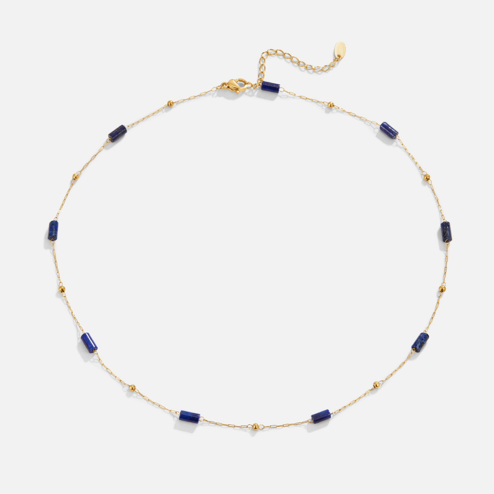 Lapiz Lazuli Bead Necklace - Beautiful Earth Boutique