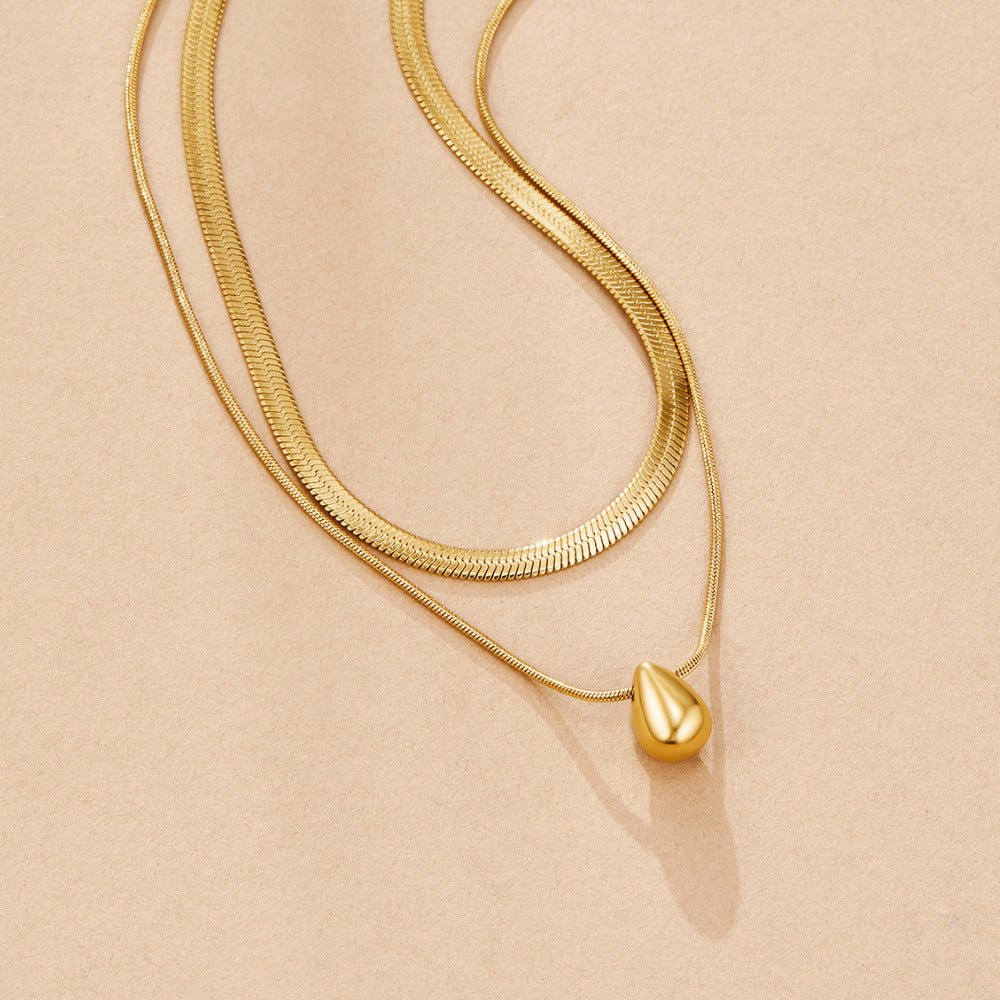 Layered Bella Teardrop Necklace - Beautiful Earth Boutique