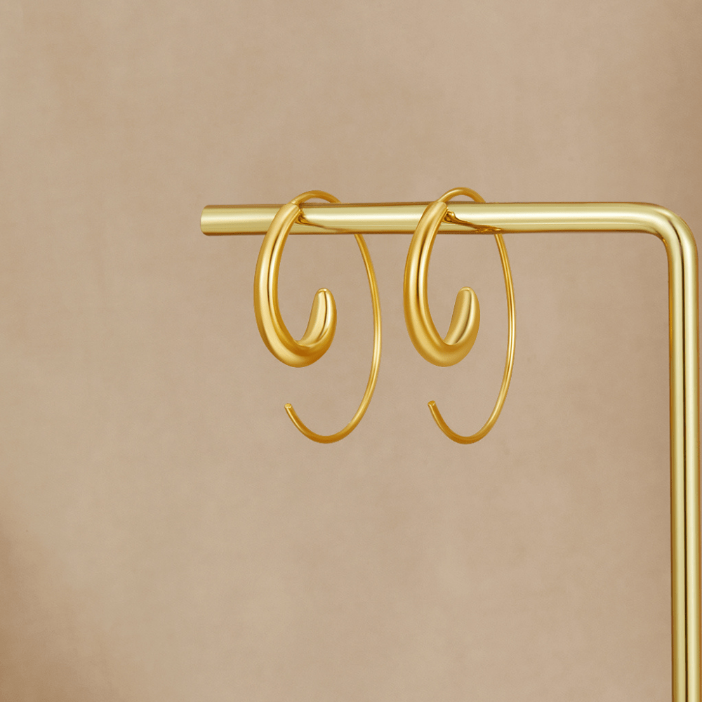 Luca Spiral Hoop Earrings - Beautiful Earth Boutique