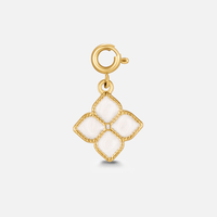 Lucky Crystal Clover Leaf Charm - Beautiful Earth Boutique