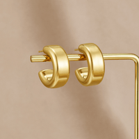 Mari Semi Hoop Earrings - Beautiful Earth Boutique