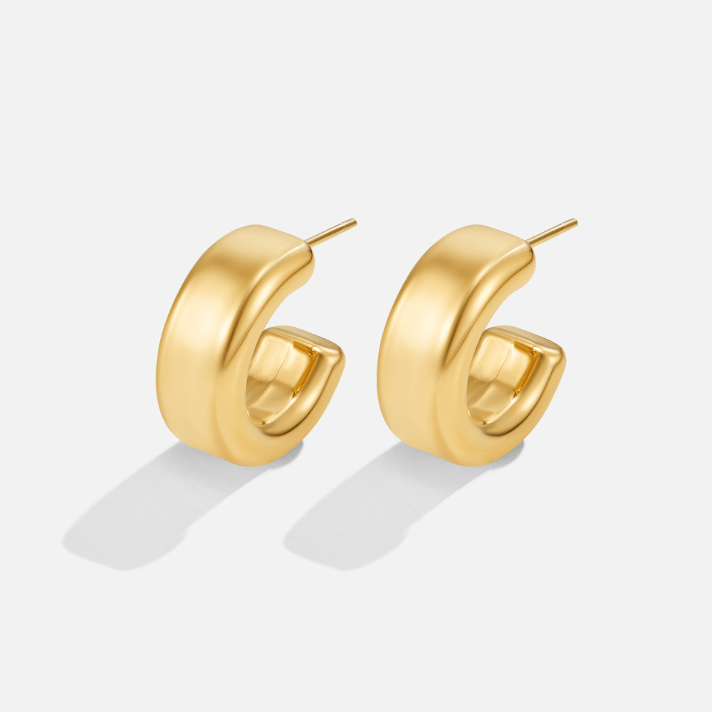 Mari Semi Hoop Earrings - Beautiful Earth Boutique