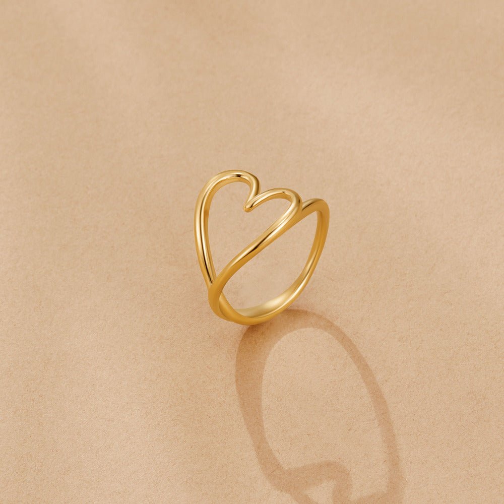 Melted Gold Heart Ring - Beautiful Earth Boutique