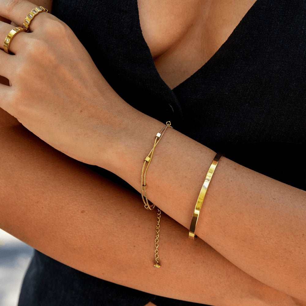 Mia Layered Cube Bracelet - Beautiful Earth Boutique