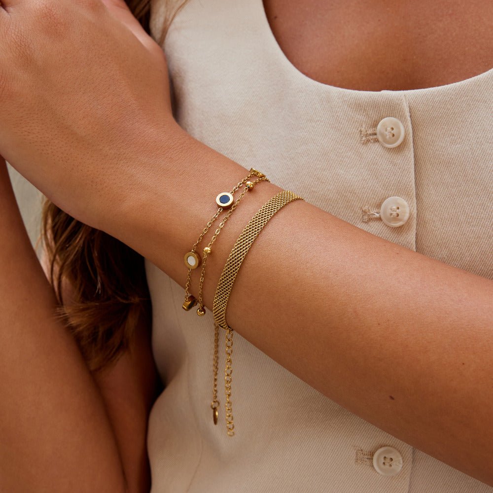 Molly Gold Mesh Chain Bracelet - Beautiful Earth Boutique