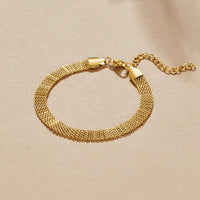 Molly Gold Mesh Chain Bracelet - Beautiful Earth Boutique