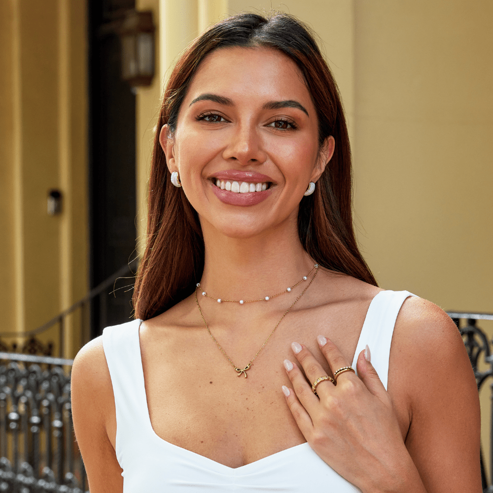 Mother Of Pearl Semi Hoop Earrings - Beautiful Earth Boutique