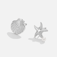Naia Shell & Starfish Silver Earrings - Beautiful Earth Boutique